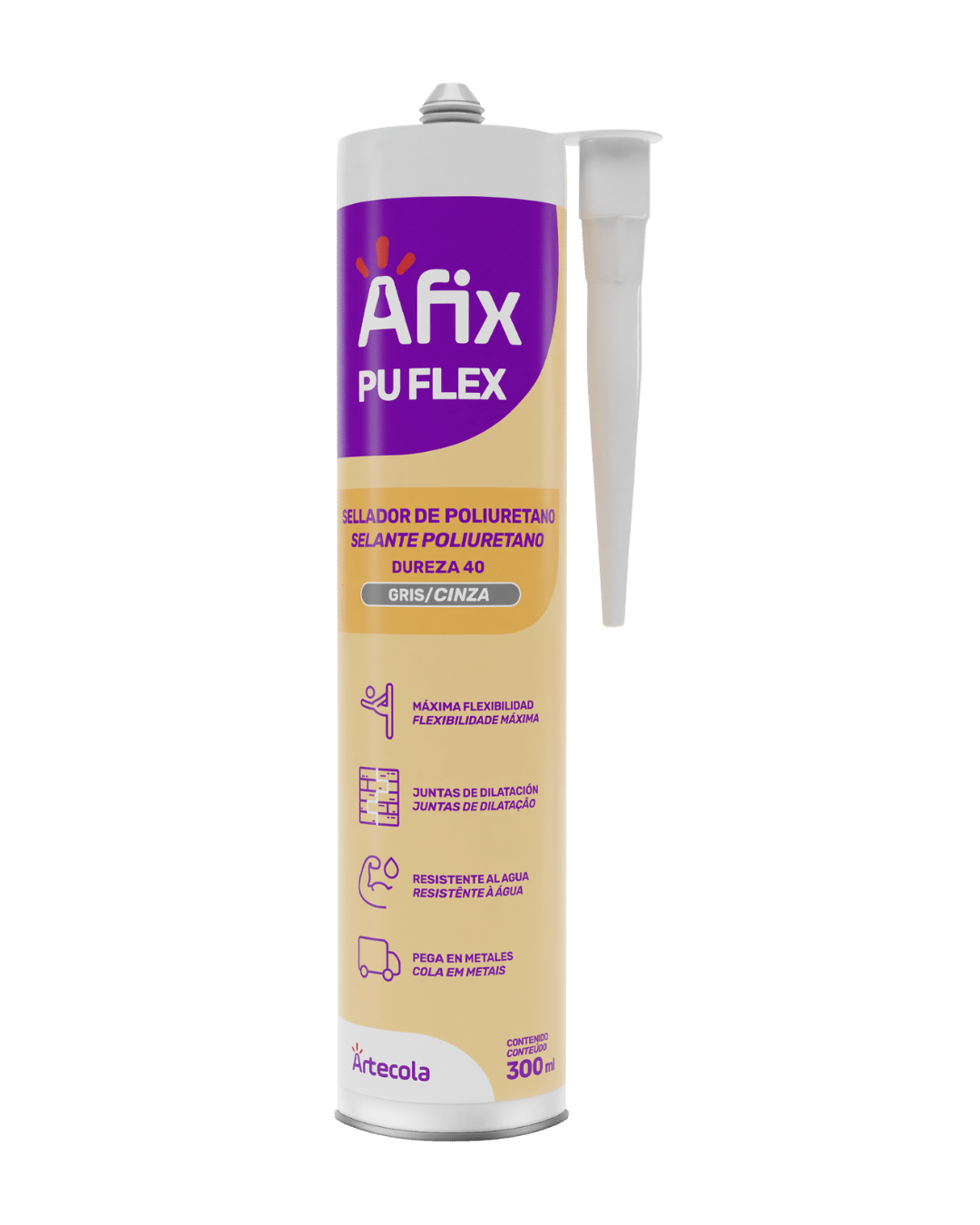 AFIX PEGADIT PU FLEX GRIS PRESENTACIÓN COLOR GRIS TUBO 300 ML 1 AFIX PEGADIT PU FLEX GRIS PRESENTACIÓN COLOR GRIS TUBO 300 ML
